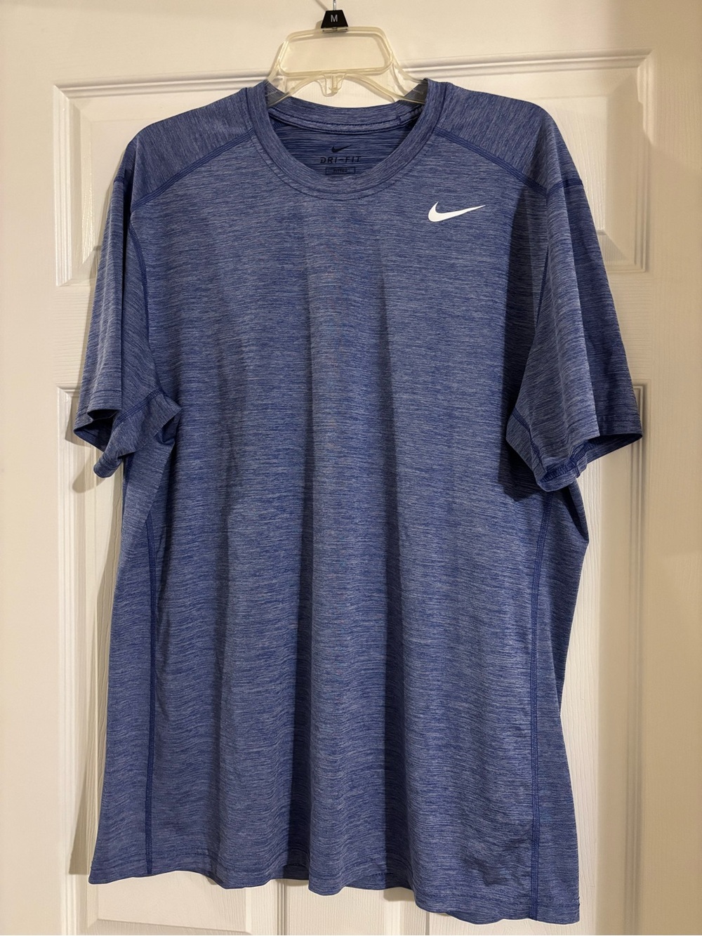 Nike Men’s Short Sleeve Dri-FIT Heathered Blue Athletic Tee